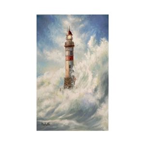 Πίνακας Ζωγραφικής Φάρος σε Τρικυμία